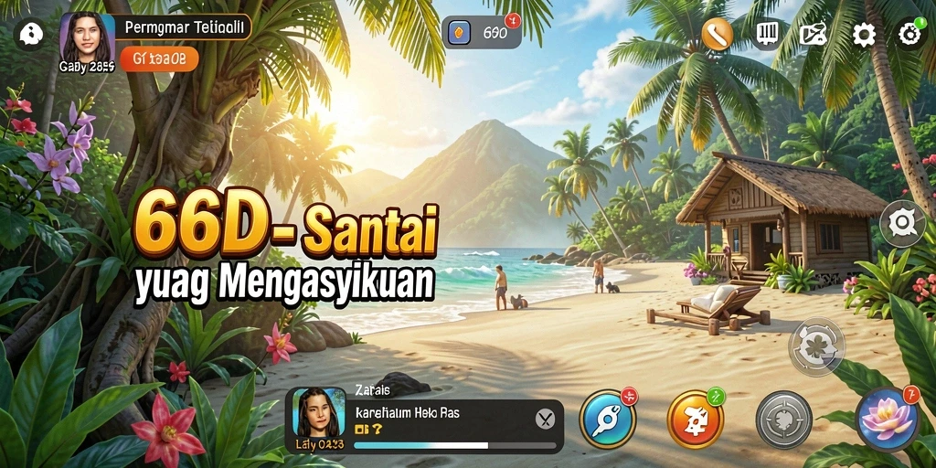 Tampilan gameplay 66D yang menyenangkan dan mengasyikkan.
