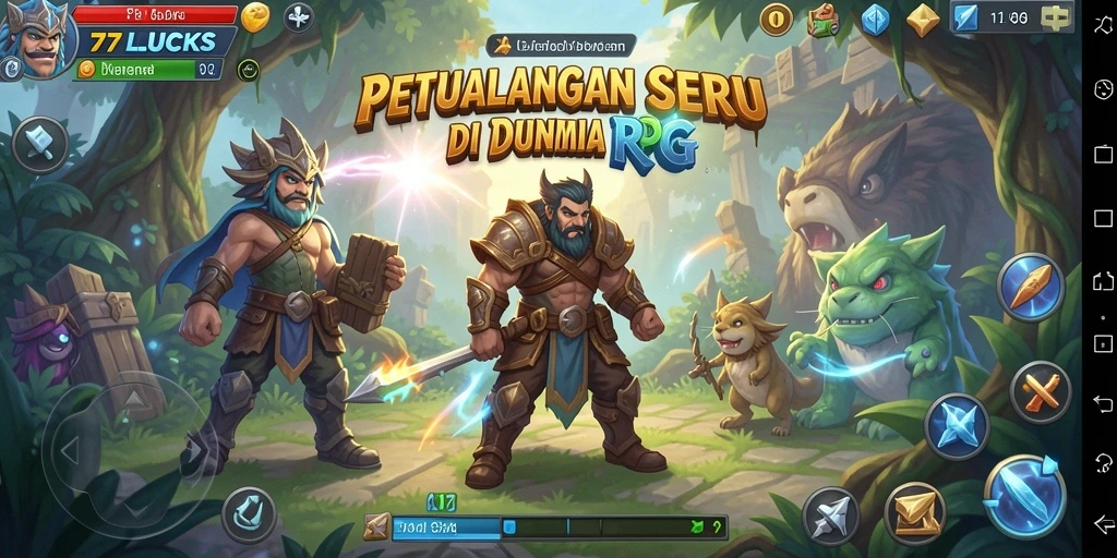 Tampilan gameplay RPG yang menarik di 77LUCKS.
