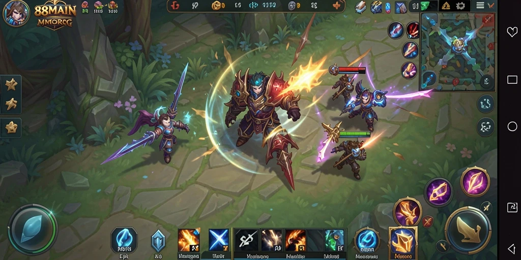 Tampilan gameplay menakjubkan dalam dunia MMORPG yang luas.
