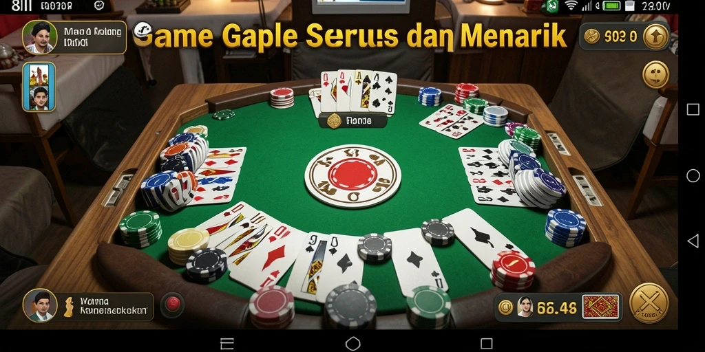 Tampilan menarik gameplay 8II dalam permainan Gaple.