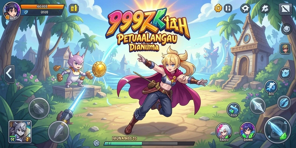 Screenshot menampilkan aksi seru karakter dalam game Anime 99ZK.