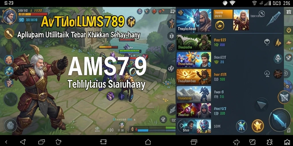 Tampilan antarmuka aplikasi AMS789 yang modern dan mudah digunakan.