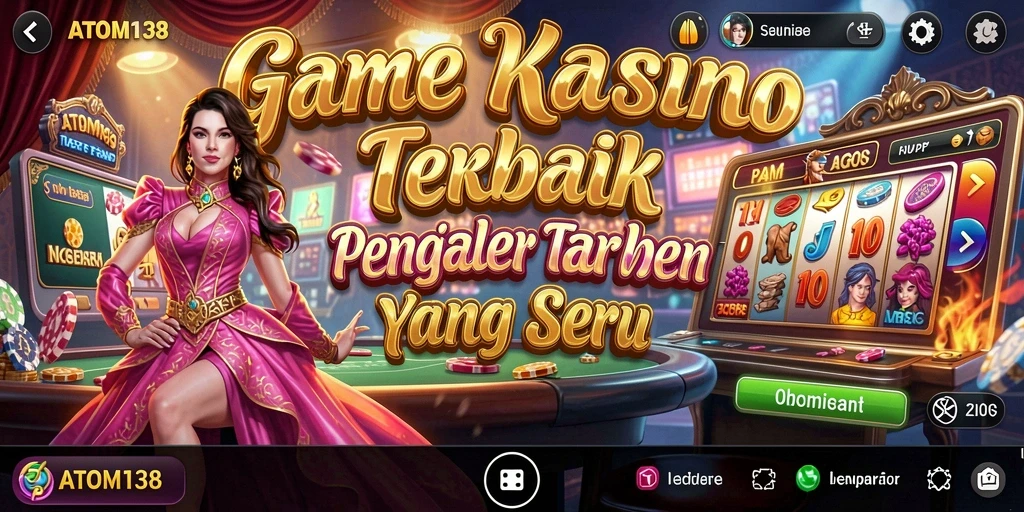 Screenshot ATOM138 menampilkan gameplay Kasino yang mendebarkan dan interaktif.
