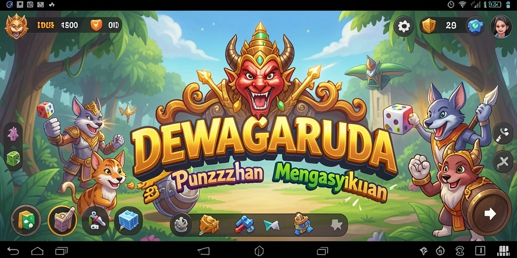 Tampilan gameplay seru dari DEWAGARUDA dengan berbagai puzzle menarik.