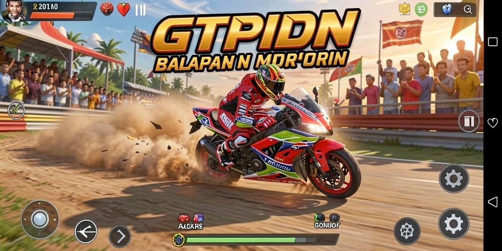 Tampilan menegangkan dari balapan motor GTPIDN.