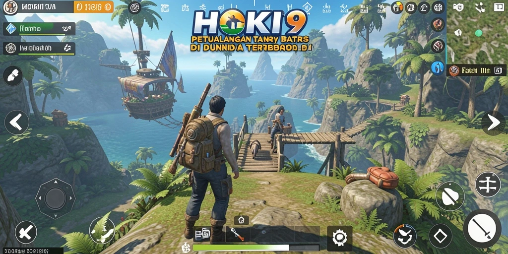 Tangkapan layar gameplay HOKI9 yang menampilkan eksplorasi dunia terbuka yang luas.