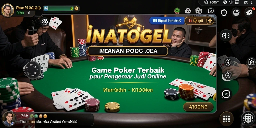 Tampilan menarik dari gameplay Poker di INATOGEL.