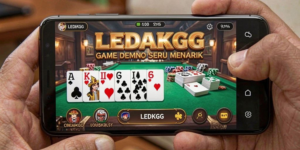 Screenshot gameplay LEDAKGG menampilkan aksi seru dalam permainan Domino.