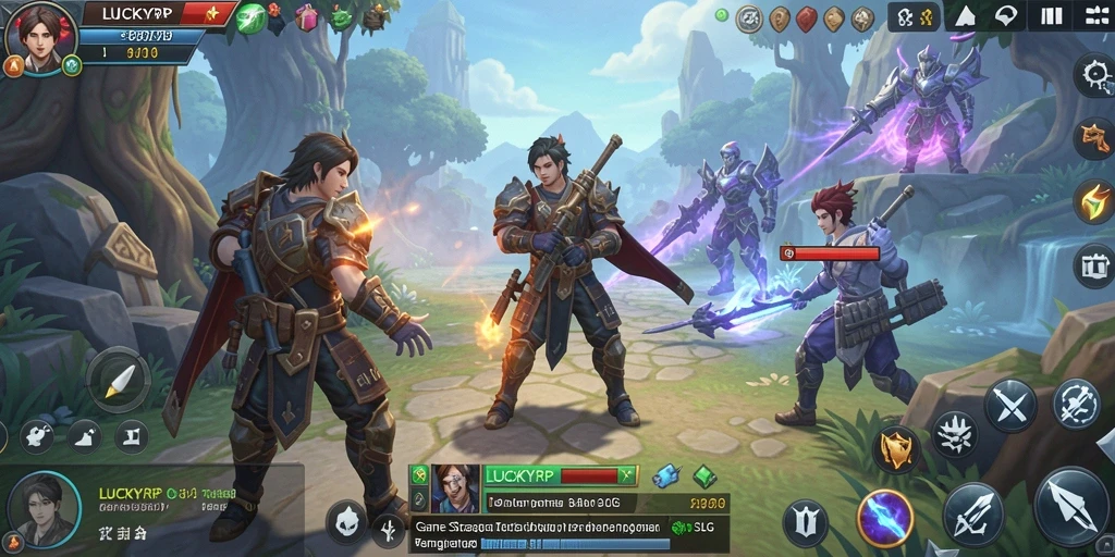 Tangkapan layar gameplay LUCKYRP menunjukkan strategi yang mendebarkan dalam pertempuran SLG.