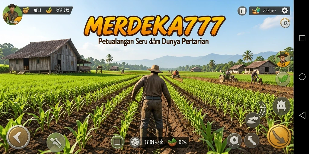 Tangkapan layar gameplay <strong>MERDEKA777</strong> menampilkan aktivitas bertani yang menarik.