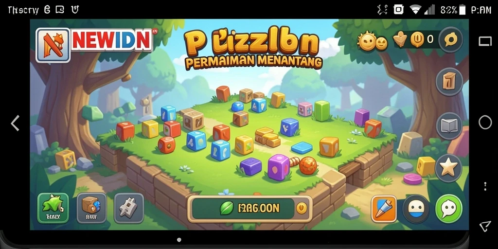 Tampilan gameplay NEWIDN dengan teka-teki yang menarik dan menantang.