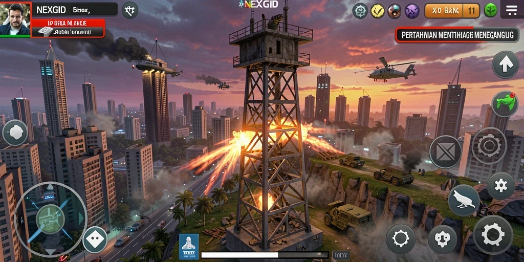 Gameplay menarik NEXGID dalam menara pertahanan yang menantang.