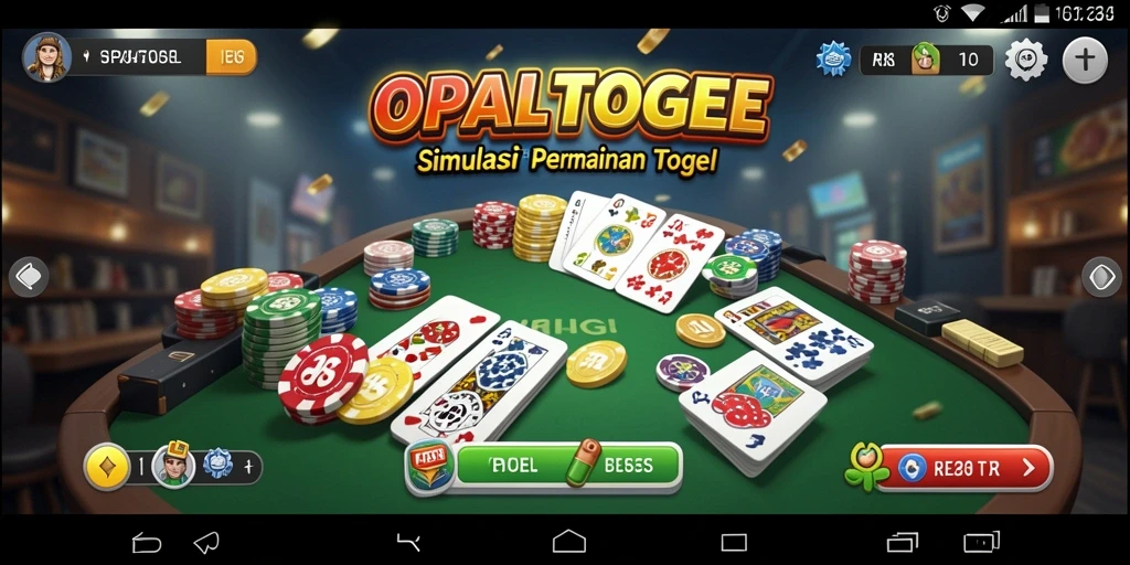 Screenshot utama OPALTOGEL menampilkan gameplay simulasi togel yang seru.