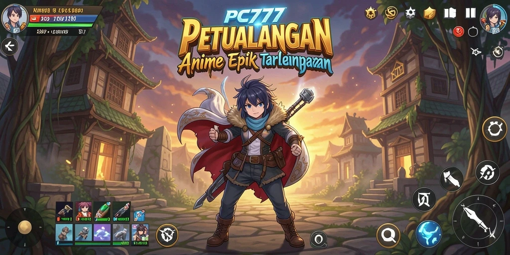 Tangkapan layar menampilkan karakter anime dalam pertempuran epik.