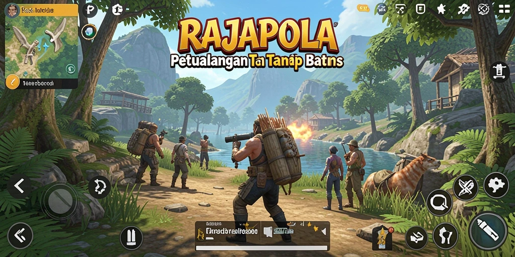 Screenshot RAJAPOLA menampilkan aksi petualangan dalam dunia terbuka yang luas.