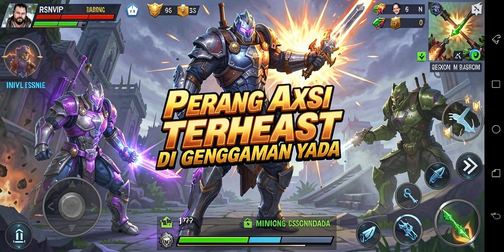 Screenshot utama menunjukkan aksi mendebarkan dalam RSNVIP.