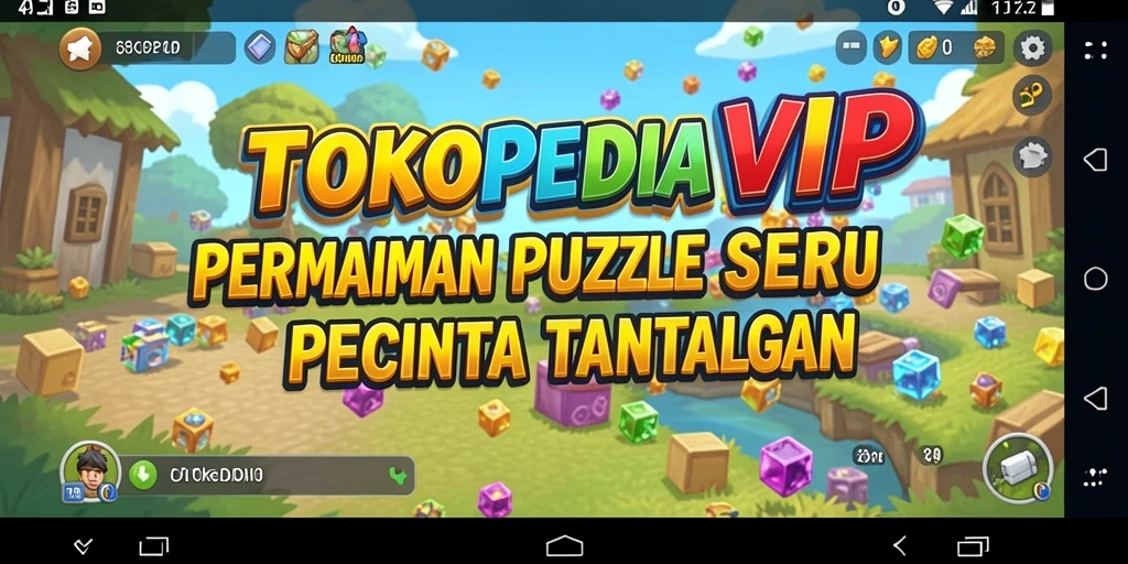 Tampilan gameplay TOKOPEDIAVIP dengan berbagai tantangan puzzle.