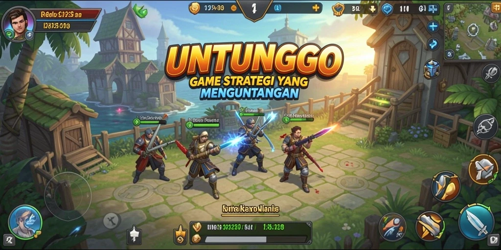 Tangkapan layar UNTUNGGO menampilkan aksi mendebarkan dalam gameplay strategi.