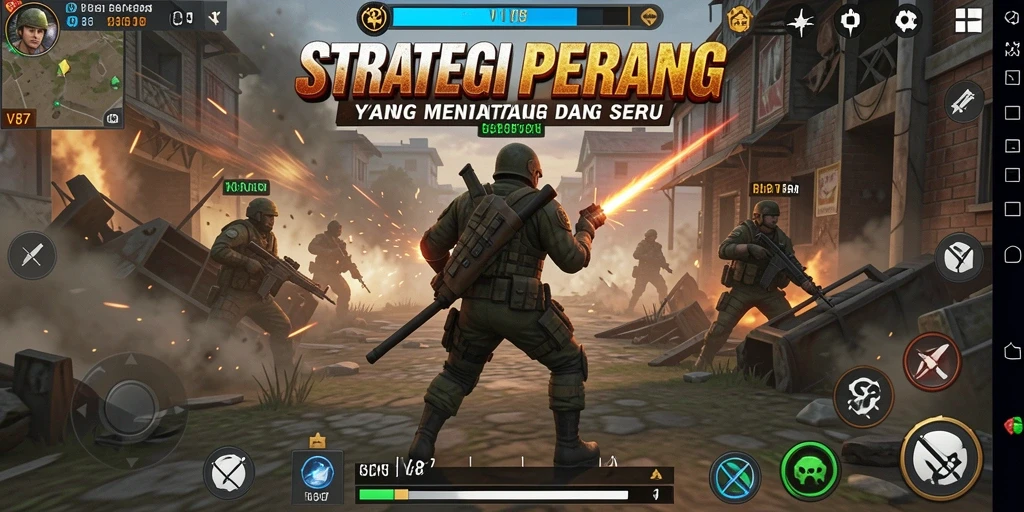 Tampilan gameplay V87 yang menarik dalam pertempuran strategis.