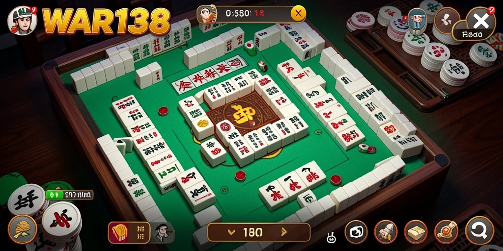 Tampilan menarik dari gameplay Mahjong di WAR138.