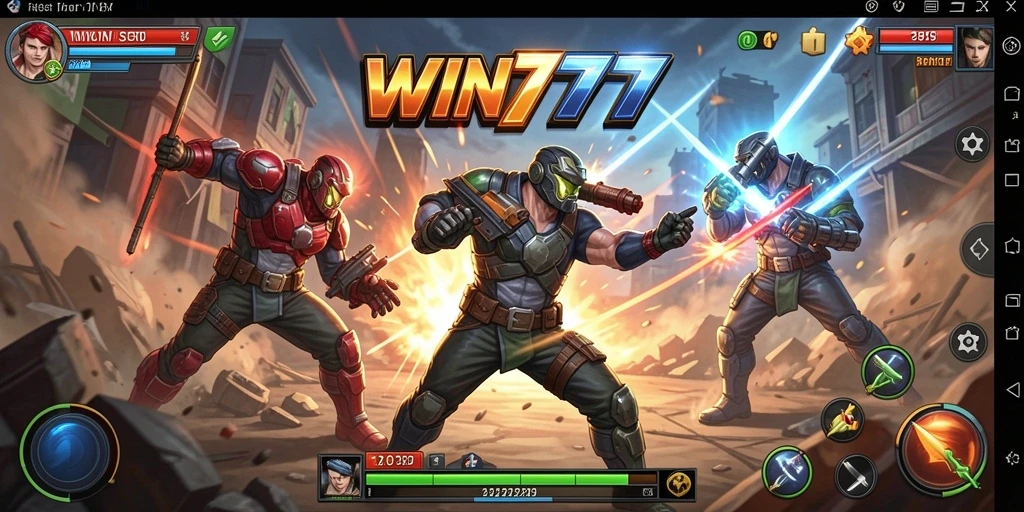 Tampilan gameplay yang intens dan penuh aksi di WIN777.
